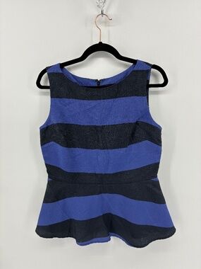 Banana Republic Blue Asymmetrical Sleeveless Tank Top